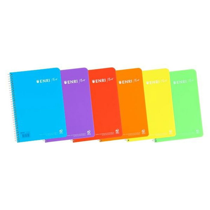 Cahier ENRI Multicouleur Feuille 80 Volets (5 Unités)