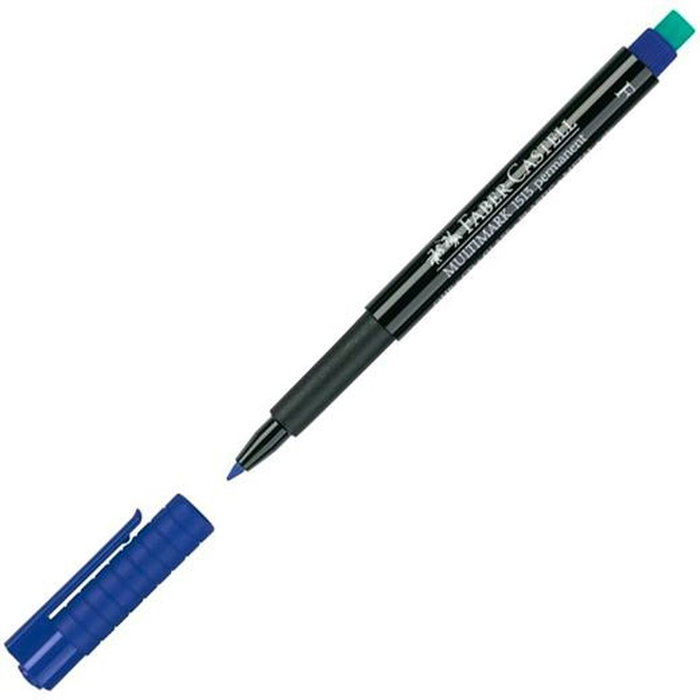 Marqueur permanent Faber-Castell Multimark 1513 F Bleu (10 Unités) Marqueur permanent Faber-Castell Multimark 1513 F Bleu (10 Unités)