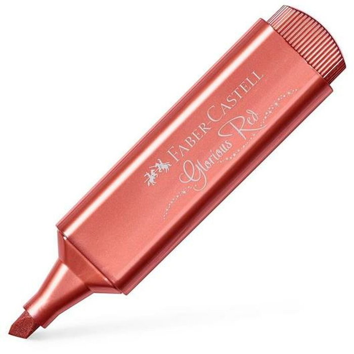 Marqueur Faber-Castell Textliner 46 métallique Rouge (10 Unités) Marqueur Faber-Castell Textliner 46 métallique Rouge (10 Unités)