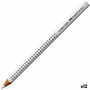 Crayons de couleur Faber-Castell Jumbo Grip Blanc (12 Unités)