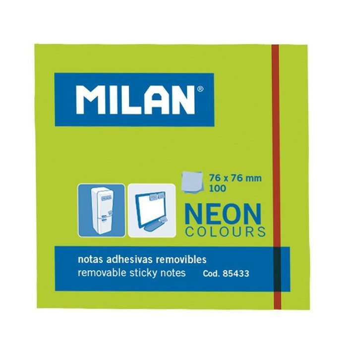 Notes Adhésives Milan Vert 76 x 76 mm (10 Unités)