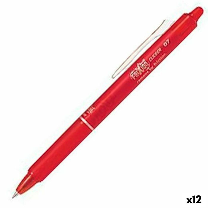Crayon Pilot Frixion Clicker Encre effaçable Rouge 0,4 mm 12 Unités