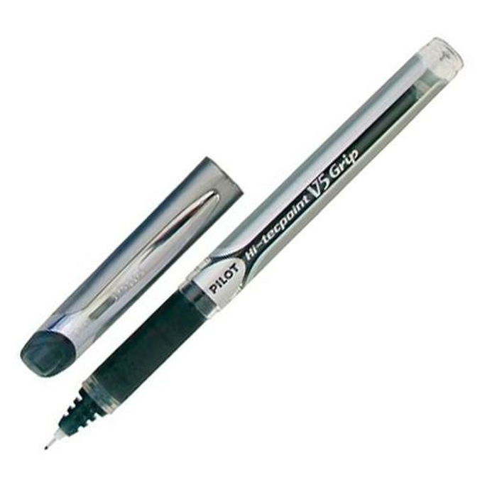 Crayon Roller Pilot V5 Grip Noir 0,3 mm (12 Unités)