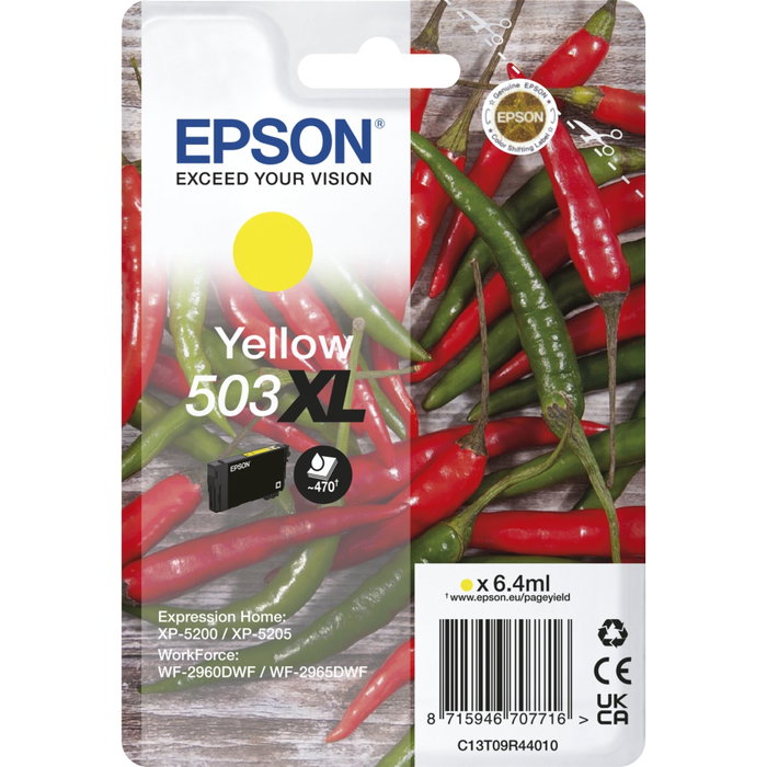 Epson 503XL Jaune Piment Cartouche d'encre XL Epson 503XL Jaune Piment Cartouche d'encre XL