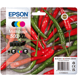 Epson C13T09R64010 Cartouches d'encre 503XL Multipack - Noir, Cyan, Magenta, Jaune - Haute capacité