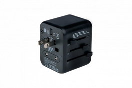 Verbatim Adaptateur de Voyage Universel 12W avec 2 Ports USB-A, UTA-01 - Compatible 180+ Pays, Charge 3 Appareils Simultanément