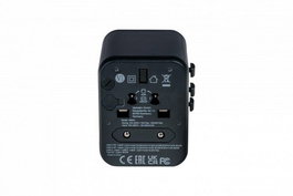 Verbatim Adaptateur de Voyage Universel avec Ports USB-C PD 20W et USB-A QC 3.0 - Charge Rapide 3 en 1 pour Plus de 180 Pays