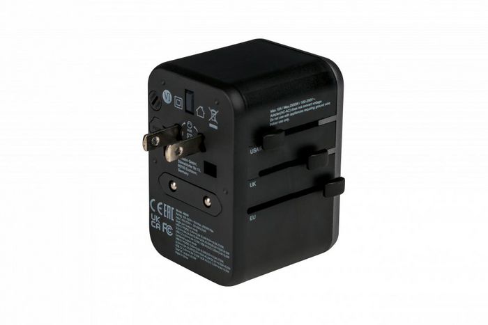 Verbatim UTA-04 Adaptateur de voyage universel 61W - 6 ports (1 USB-C PD 61W, 1 USB-C, 3 USB-A) - Prises EU/UK/US/AUS/CH