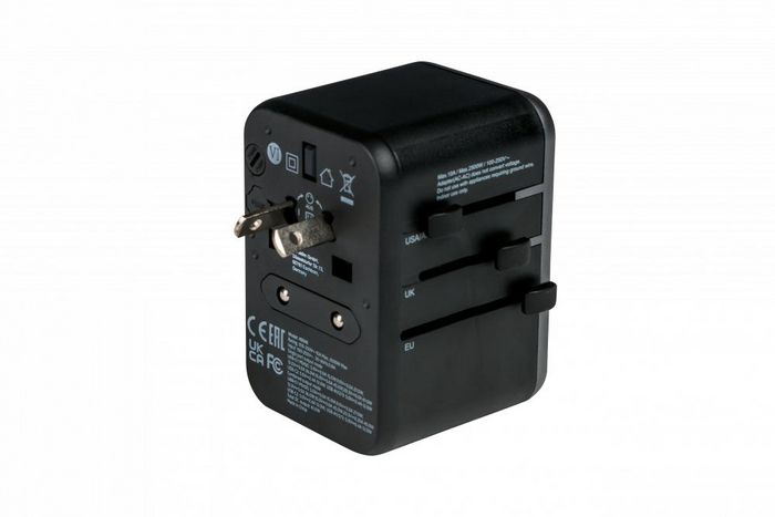 Verbatim UTA-04 Adaptateur de voyage universel 61W - 6 ports (1 USB-C PD 61W, 1 USB-C, 3 USB-A) - Prises EU/UK/US/AUS/CH