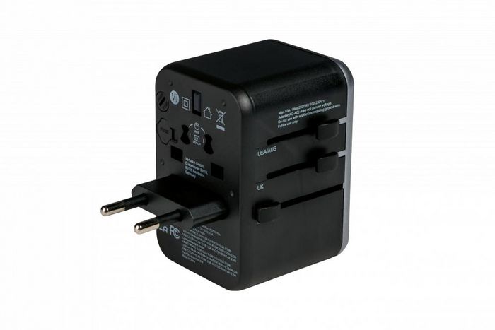 Verbatim UTA-04 Adaptateur de voyage universel 61W - 6 ports (1 USB-C PD 61W, 1 USB-C, 3 USB-A) - Prises EU/UK/US/AUS/CH
