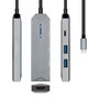 Hub USB-C Aisens ASUC-4P002-GR Gris 100 W