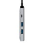 Hub USB-C Aisens ASUC-4P002-GR Gris 100 W