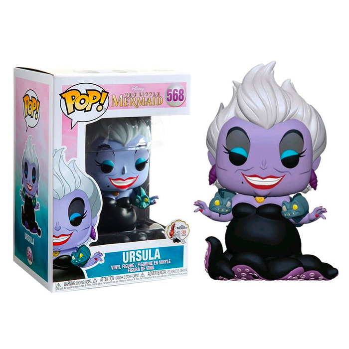 FUNKO Figure POP Disney La Petite Sirène Ursula avec anguilles - Figurine vinyle de 9 cm dans sa boîte cadeau avec fenêtre