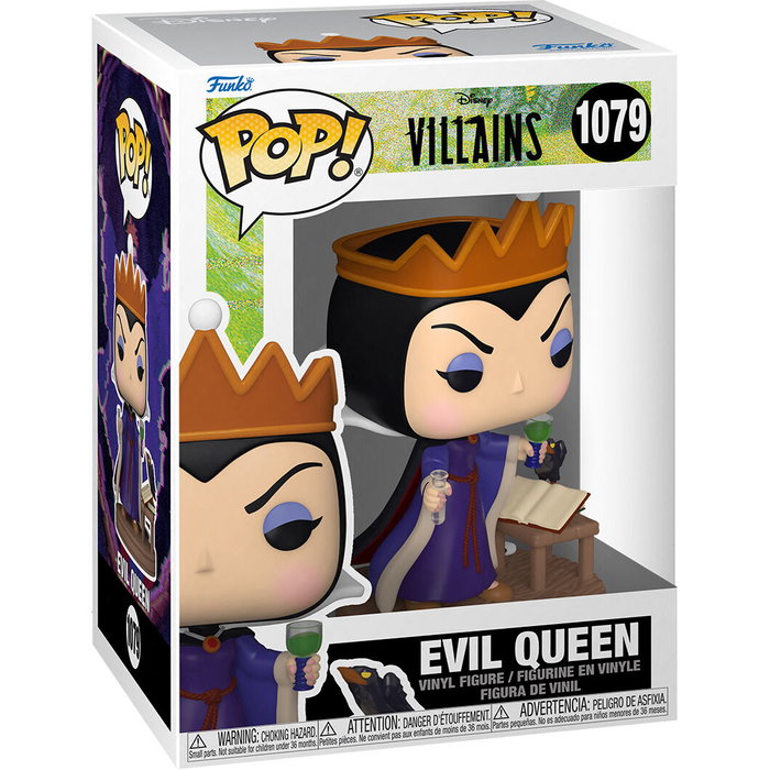 FUNKO Figura POP Disney: Reine Grimhilde (Disney Villains) - Figurine en vinyle de 9 cm avec boîte cadeau à fenêtre