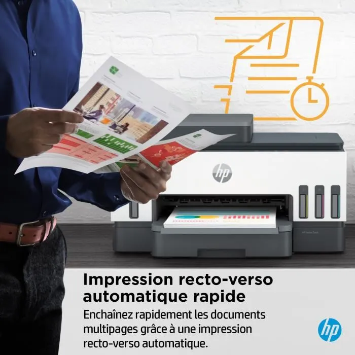 HP Smart Tank 7305 - Imprimante Tout-en-un à jet d'encre thermique Couleur, recto-verso auto., réservoirs d'encre - Jusqu'au A4 HP Smart Tank 7305 - Imprimante Tout-en-un à jet d'encre thermique Couleur, recto-verso auto., réservoirs d'encre - Jusqu'au A4