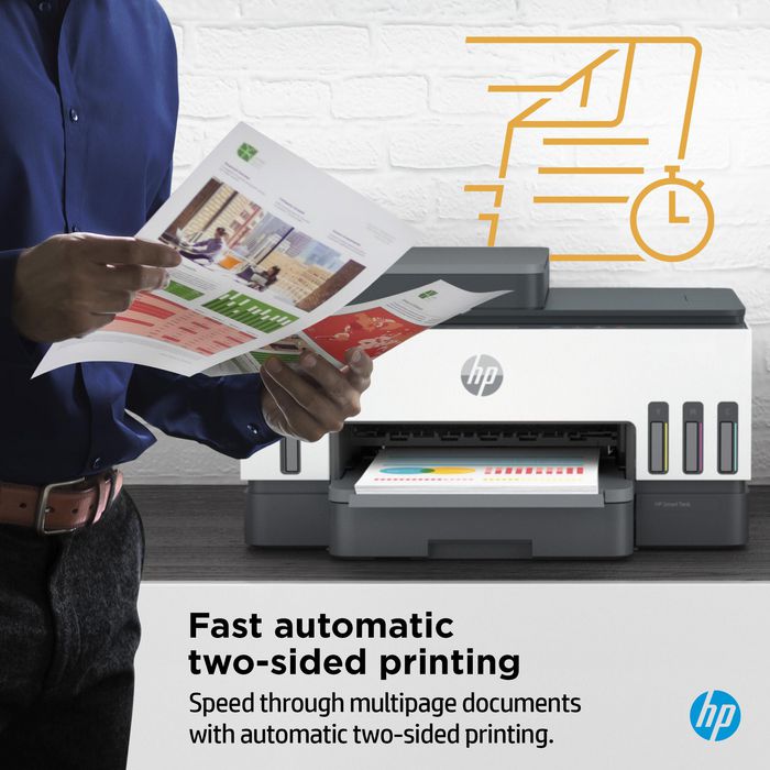 HP Smart Tank 7305 Multifonction couleur Wi-Fi Duplex - Imprimante jet d'encre, scanner, copieur, ADF 35 pages, rechargeable HP Smart Tank 7305 Multifonction couleur Wi-Fi Duplex - Imprimante jet d'encre, scanner, copieur, ADF 35 pages, rechargeable