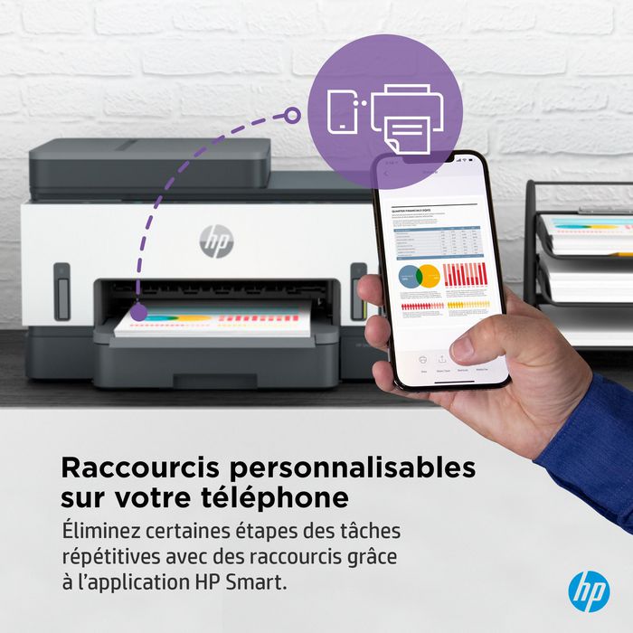 HP Smart Tank 7305 Multifonction couleur Wi-Fi Duplex - Imprimante jet d'encre, scanner, copieur, ADF 35 pages, rechargeable HP Smart Tank 7305 Multifonction couleur Wi-Fi Duplex - Imprimante jet d'encre, scanner, copieur, ADF 35 pages, rechargeable