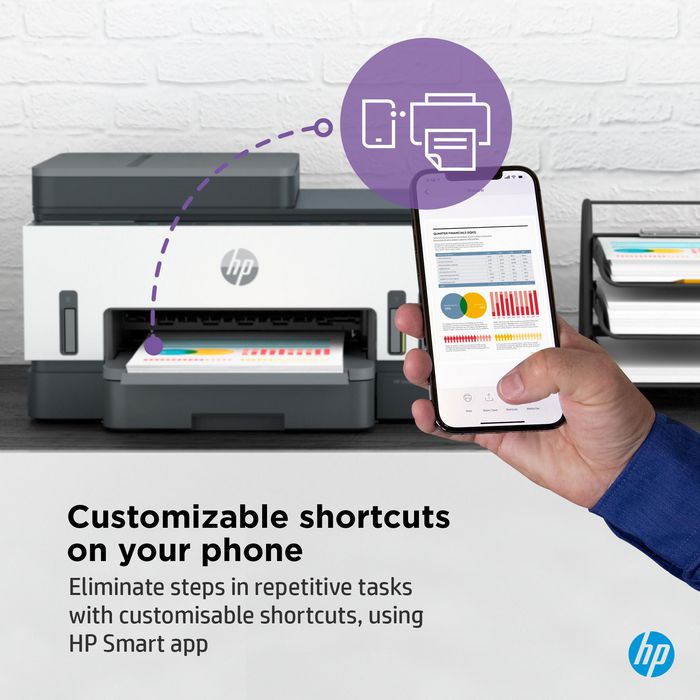 HP Smart Tank 7305 Multifonction couleur Wi-Fi Duplex - Imprimante jet d'encre, scanner, copieur, ADF 35 pages, rechargeable HP Smart Tank 7305 Multifonction couleur Wi-Fi Duplex - Imprimante jet d'encre, scanner, copieur, ADF 35 pages, rechargeable