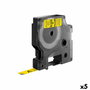 Dymo Ruban Laminé pour Etiqueteuses D1 40918 LabelManager™ Noir Jaune 9 mm (5 Unités)