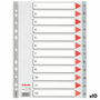 Séparateurs Esselte Numéroté Gris A4 12 Volets (10 Unités)