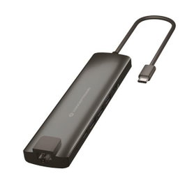 Conceptronic Hub USB Type-C 9 en 1 avec HDMI, RJ-45 et Lecteur de Cartes