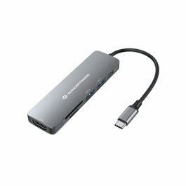 Conceptronic Hub USB-C 6-en-1 DONN11G Gris