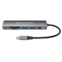 Conceptronic DONN11H - Adaptateur USB-C 6 en 1 HDMI, USB-C PD, USB 3.0, USB 2.0, SD/TF, 4K