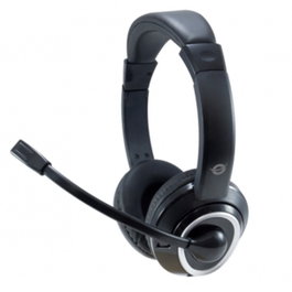Conceptronic Polona01B Casque Micro USB Filaire Noir avec Microphone et Contrôle du Volume