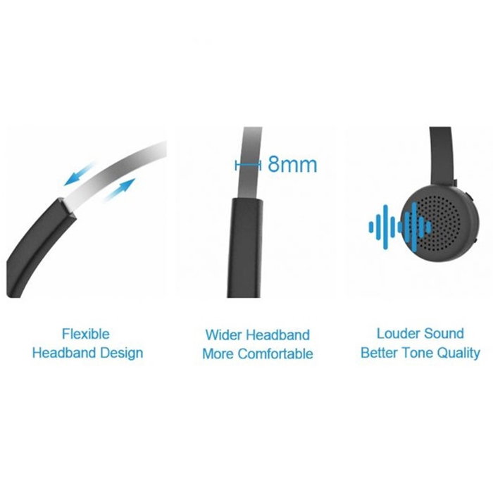 Conceptronic POLONA03BD Oreillette Bluetooth Mono avec Base de Charge, Réduction de Bruit CVC, Autonomie 22h, Léger et Confortable
