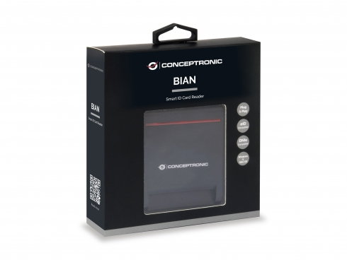 Conceptronic Lector DNIe ID Externo USB Lecteur de Cartes Certifié eID Compatible Windows Mac OS Noir