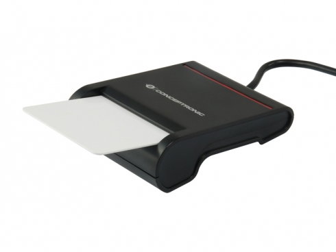 Conceptronic Lector DNIe ID Externo USB Lecteur de Cartes Certifié eID Compatible Windows Mac OS Noir