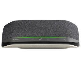 Poly Sync 10 - Haut-parleur de conférence USB avec microphone antibruit, connexion USB-A et USB-C, compatible Zoom et Teams