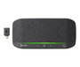 Poly Sync 10 - Haut-parleur de conférence USB avec microphone antibruit, connexion USB-A et USB-C, compatible Zoom et Teams
