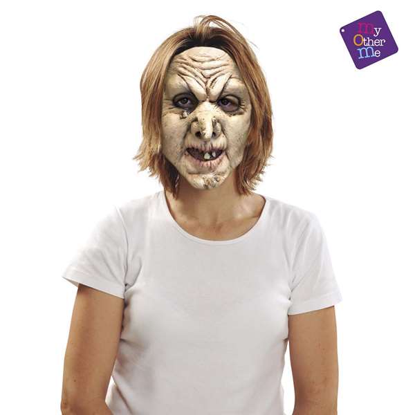 My Other Me - Masque de Sorcière Unique pour Adulte en Latex avec Taille Universelle et Support Multilingue