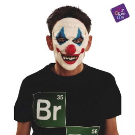 My Other Me Masque Latex Demi-Clown Taille Unique pour Adultes
