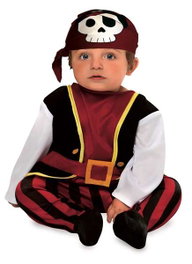 My Other Me - Déguisement bébé pirate - Taille 0-6 mois - Âge recommandé 0 à 6 mois - Noir - 100% Polyester