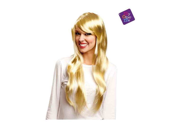 My Other Me Peluca Fashion Rubia 155g - Perruque femme blonde en polyester 100% - Pour enfants dès 4 ans - Produit en langue espagnole