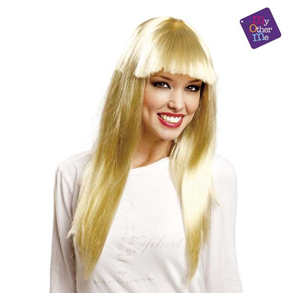 My Other Me Peluca - Perruque longue blonde avec frange 160 g - 100% Polyester - Âge recommandé : 4 ans et plus
