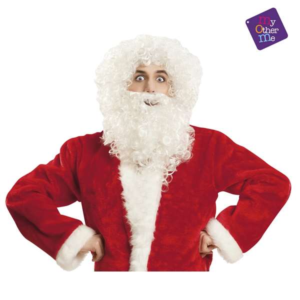My Other Me - Peluche et barbe de Père Noël adulte - 195 g - Costume et accessoire de déguisement pour adulte