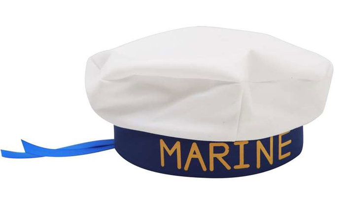 My Other Me Sombrero de grumete, Chapeau de marin pour enfant 3 ans et plus, Taille M, Couleur Blanc