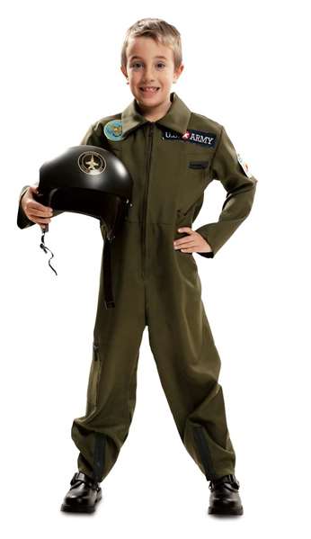 My Other Me Déguisement Top Gun pour Enfant, Vert, 3-4 Ans My Other Me Déguisement Top Gun pour Enfant, Vert, 3-4 Ans
