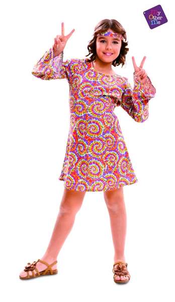 My Other Me - Déguisement enfant psychédélique hippie Taille 10-12 ans - Costume en polyester