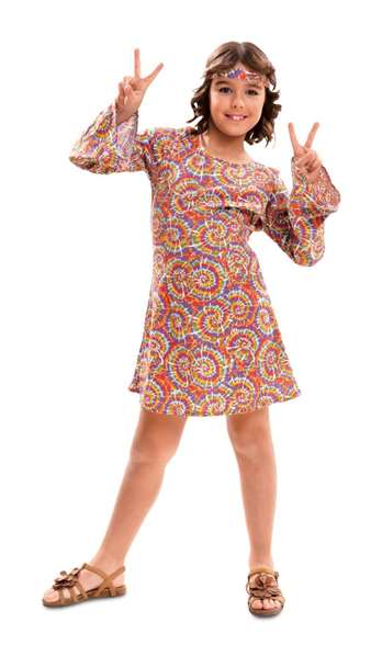 My Other Me - Déguisement enfant psychédélique hippie Taille 10-12 ans - Costume en polyester