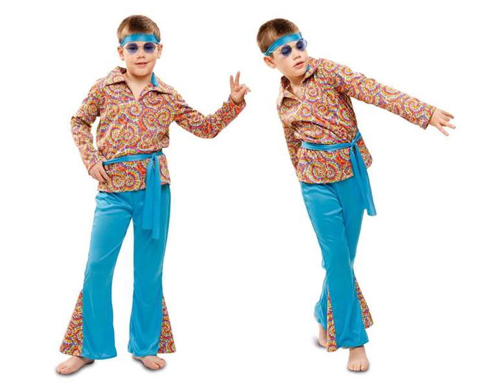 My Other Me Déguisement Psychedelic Hippie pour Enfants 5-6 ans