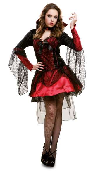My Other Me Disfraz - Déguisement Femme Vampiresa Oscura en Rouge, Taille M-L, 100% Polyester My Other Me Disfraz - Déguisement Femme Vampiresa Oscura en Rouge, Taille M-L, 100% Polyester