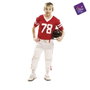 My Other Me Déguisement de joueur de rugby rouge pour enfant Taille 5-6 ans - 100% Polyester