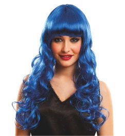 My Other Me Peluca Katy - Perruque Bleue pour Enfant - 160 g - Âge Recommandé 3 Ans et Plus