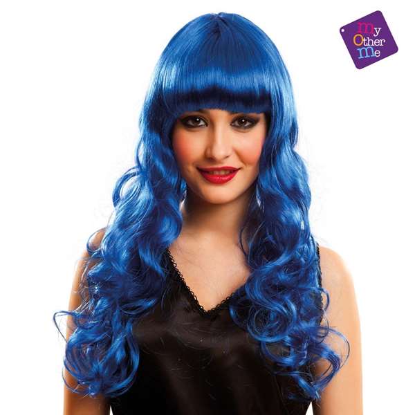 My Other Me Peluca Katy - Perruque Bleue pour Enfant - 160 g - Âge Recommandé 3 Ans et Plus