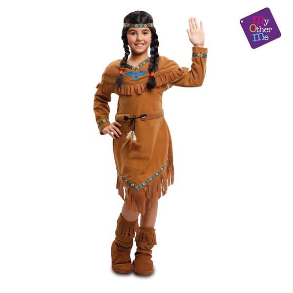 My Other Me - Déguisement d'Indienne pour enfant - Taille 3-4 ans - Comprend bandeau, robe, ceinture et jambières - 100% Polyester