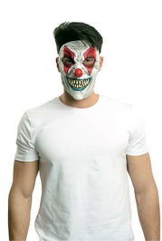 My Other Me Masque Latex 1/2 Clown Taille Unique, Multilingue (Espagnol, Anglais, Français, Italien, Portugais, Allemand)